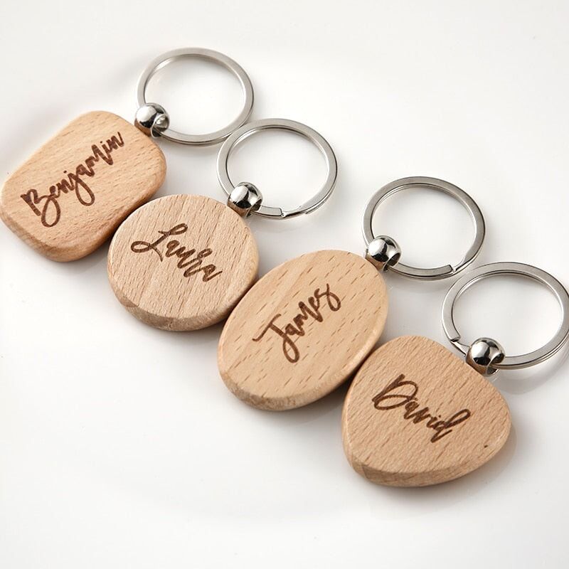 Keyring Wood Personalized Woodized