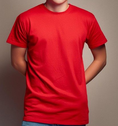 Deluxe Short Sleeve Round Neck Jersey T Shirt Red ( 72 Pcs Box)
