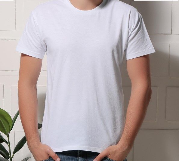Deluxe Short Sleeve Round Neck Jersey T Shirt White