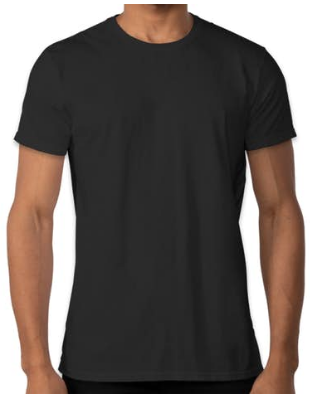 Deluxe Short Sleeve Round Neck Jersey T Shirt Black