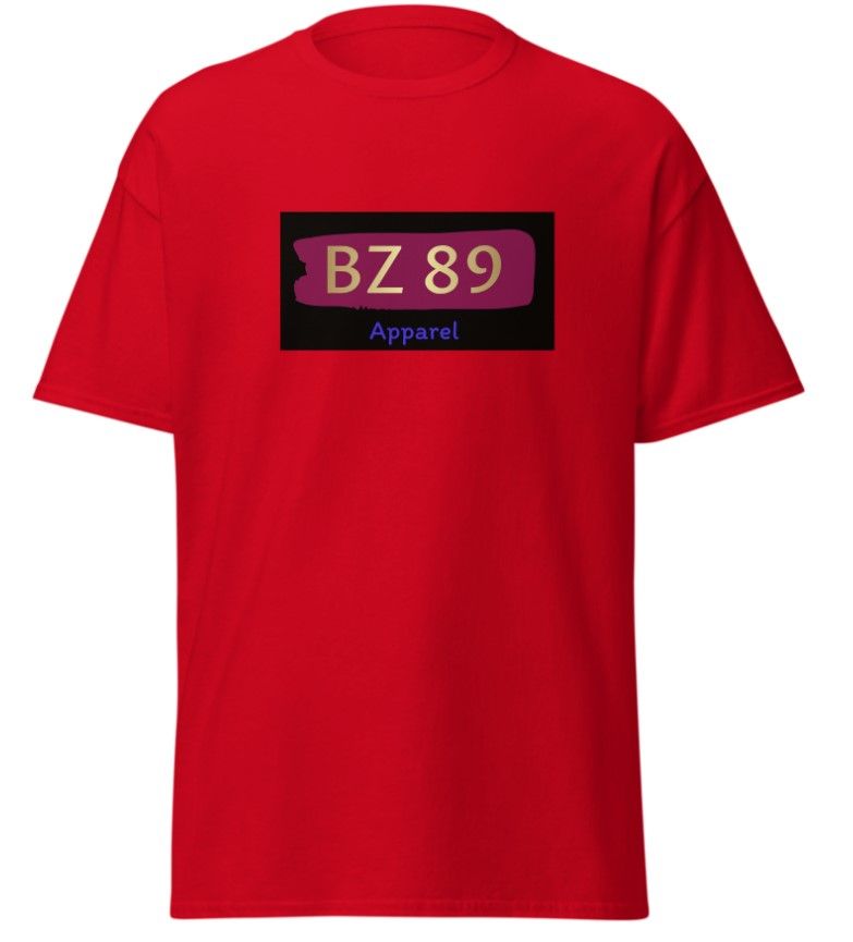 BZ-89 Printed Deluxe Short Sleeve Round Neck Jersey T Shirt RED