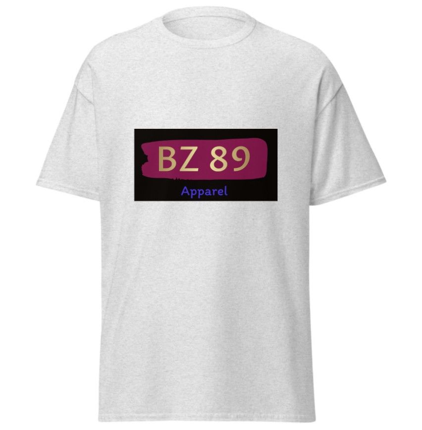 BZ-89 Printed Deluxe Short Sleeve Round Neck Jersey T Shirt White