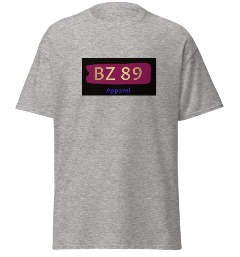BZ-89 Printed Deluxe Short Sleeve Round Neck Jersey T Shirt Sports Grey