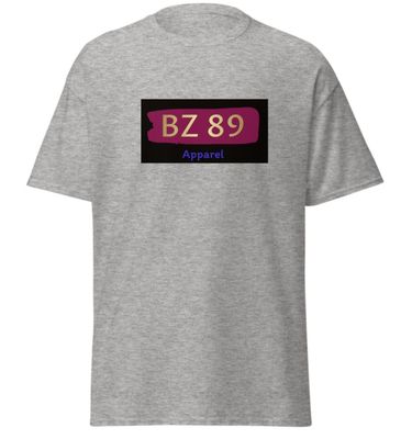 BZ-89 Printed Deluxe Short Sleeve Round Neck Jersey T Shirt Sports Grey