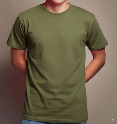 Deluxe Short Sleeve Round Neck Jersey T Shirt Army Green ( 72 Pcs Box)