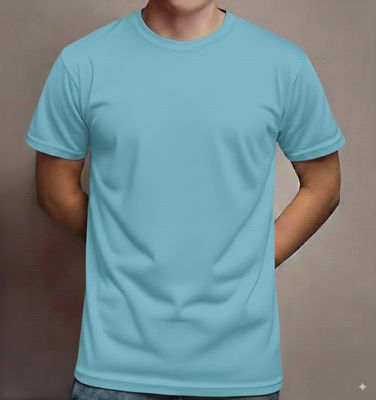 Deluxe Short Sleeve Round Neck Jersey T Shirt Carolina Blue ( 72 Pcs Box)