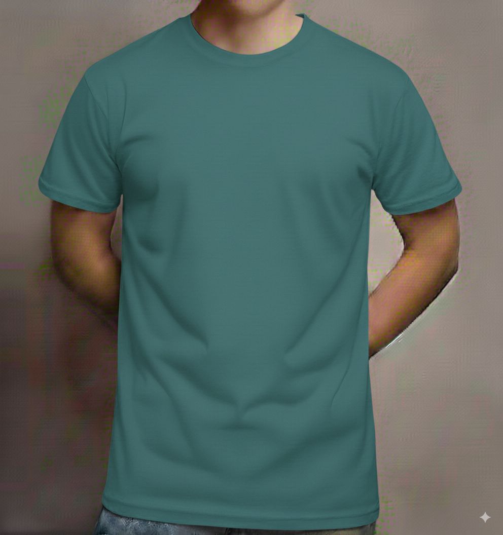 Deluxe Short Sleeve Round Neck Jersey T Shirt TEAL( 72 Pcs Box)
