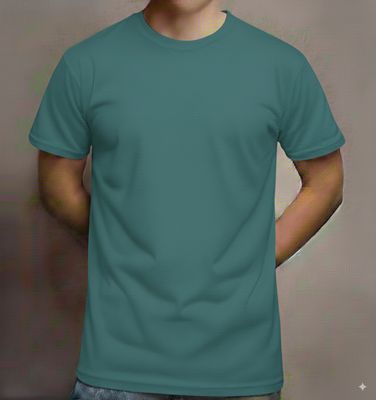 Deluxe Short Sleeve Round Neck Jersey T Shirt TEAL( 72 Pcs Box)