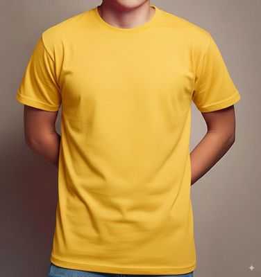 Deluxe Short Sleeve Round Neck Jersey T Shirt Yellow ( 72 Pcs Box)