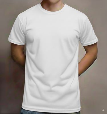 Deluxe Short Sleeve Round Neck Jersey T Shirt White( 72 Pcs Box)