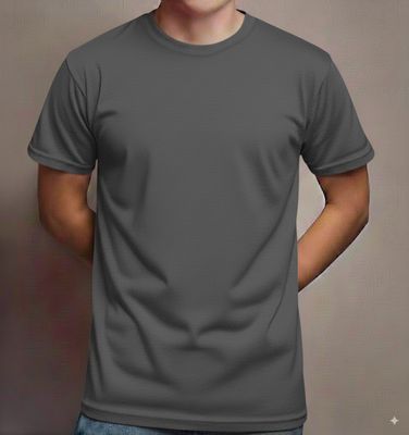 Deluxe Short Sleeve Round Neck Jersey T Shirt Charcoal( 72 Pcs Box)