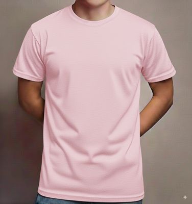 Deluxe Short Sleeve Round Neck Jersey T Shirt Pink ( 72 Pcs Box)