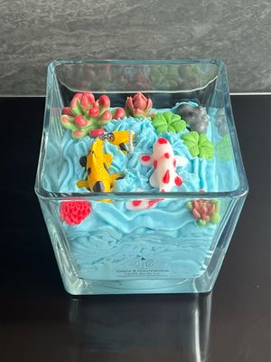 Bougie Centre de table aquarium carré 🐠