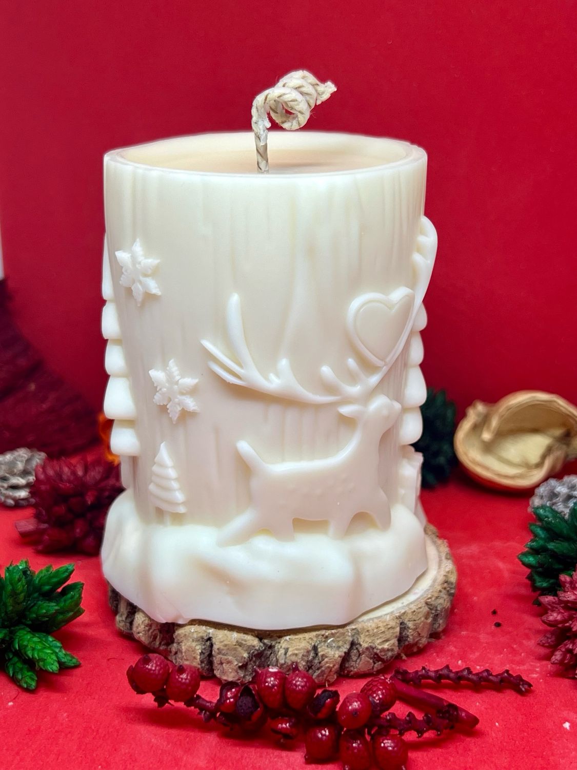 Bougie cylindrique de Noël 🎄 #1
