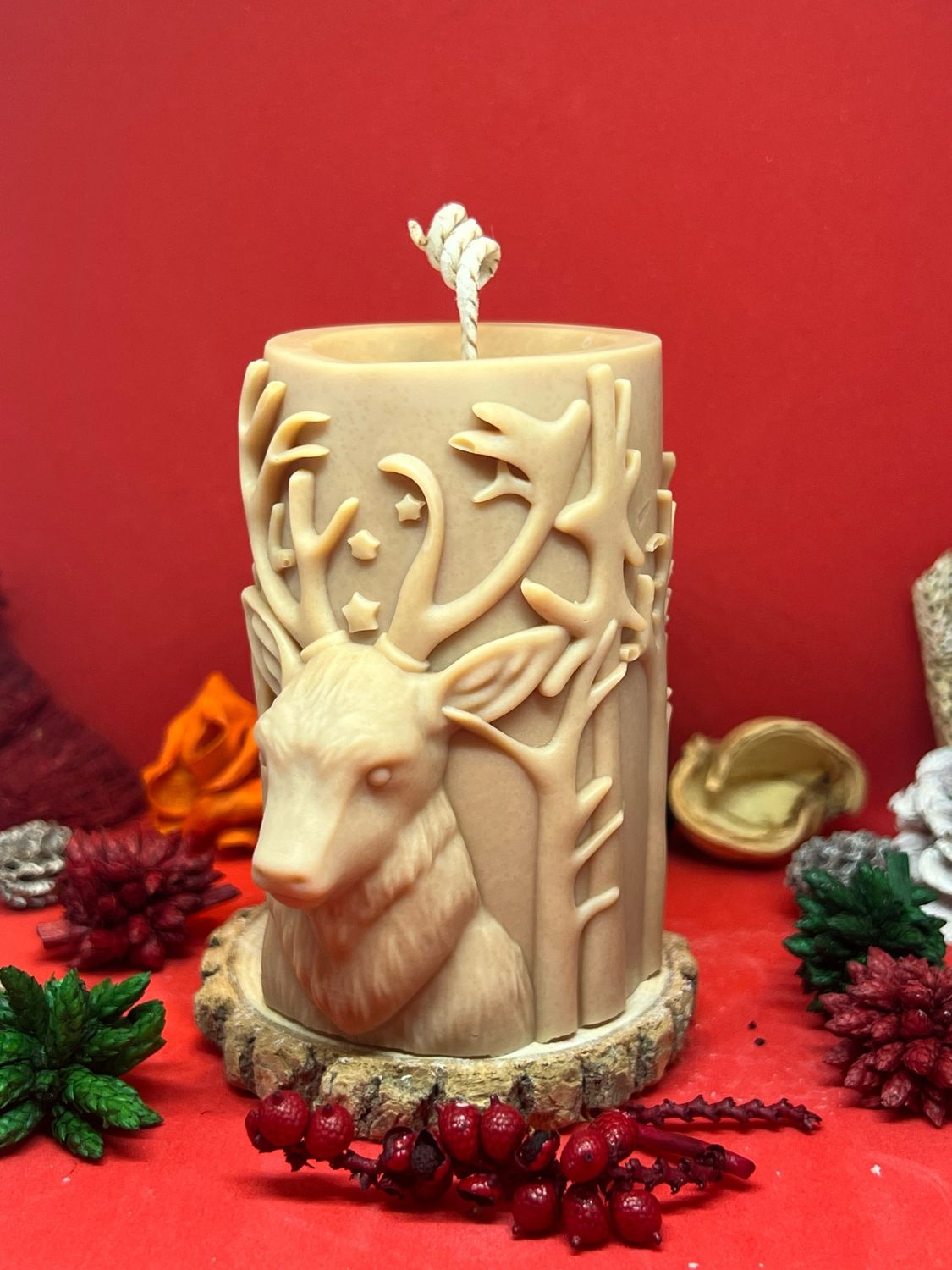 Bougie cylindrique de Noël 🎄 #3