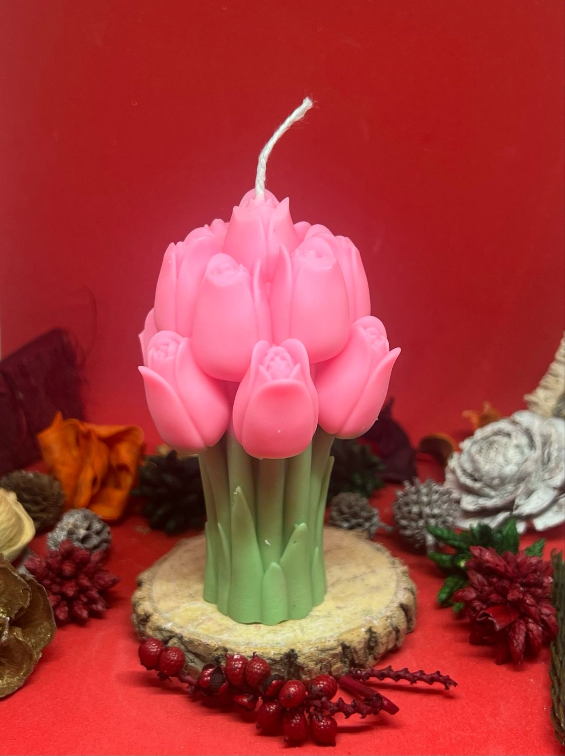 Bougie Bouquet Tulipes 💐