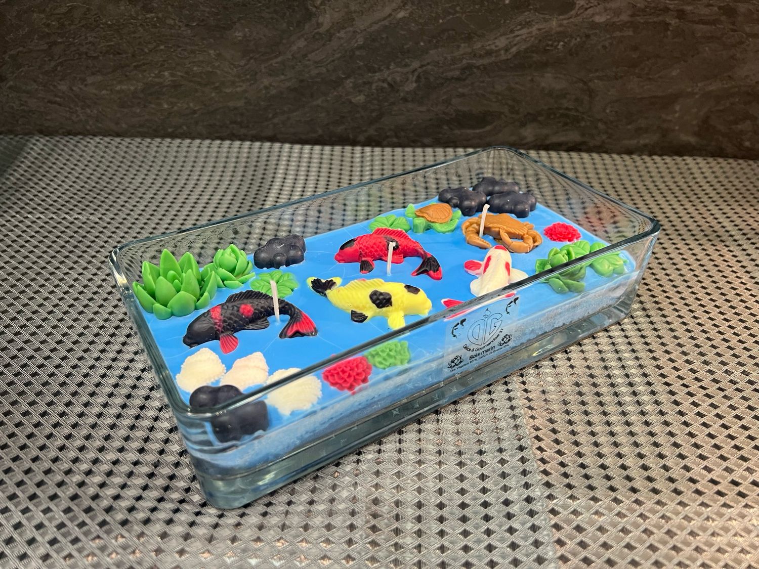 Bougie Centre de table aquarium rectangulaire 🐠