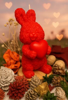 Bougie Lapin cœur 🐰