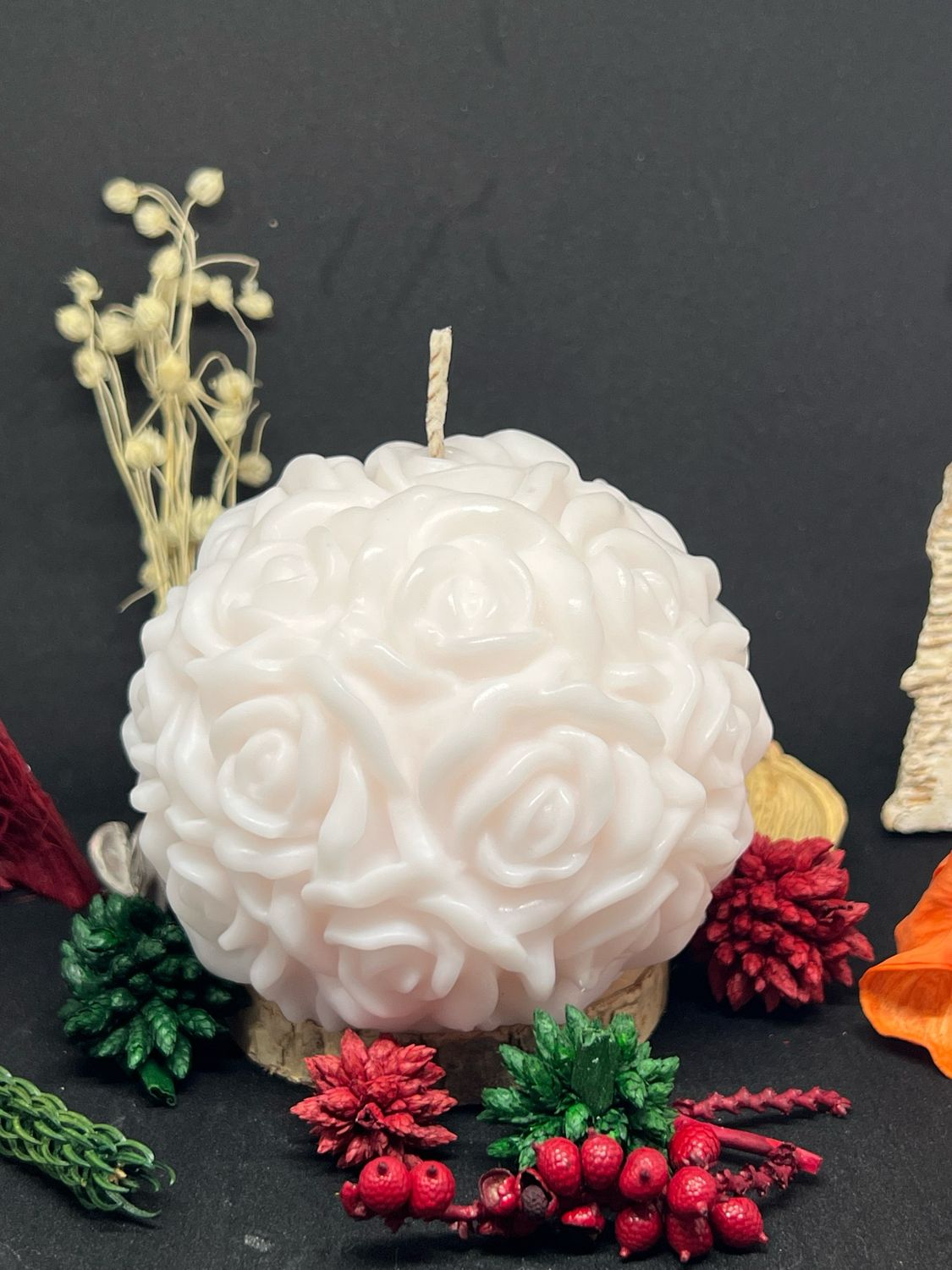 Bougie Boule de Rose 🌹