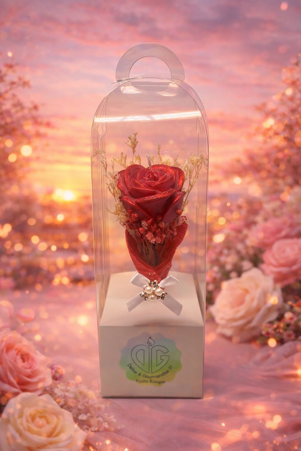 Bougie Rose éternelle 🌹