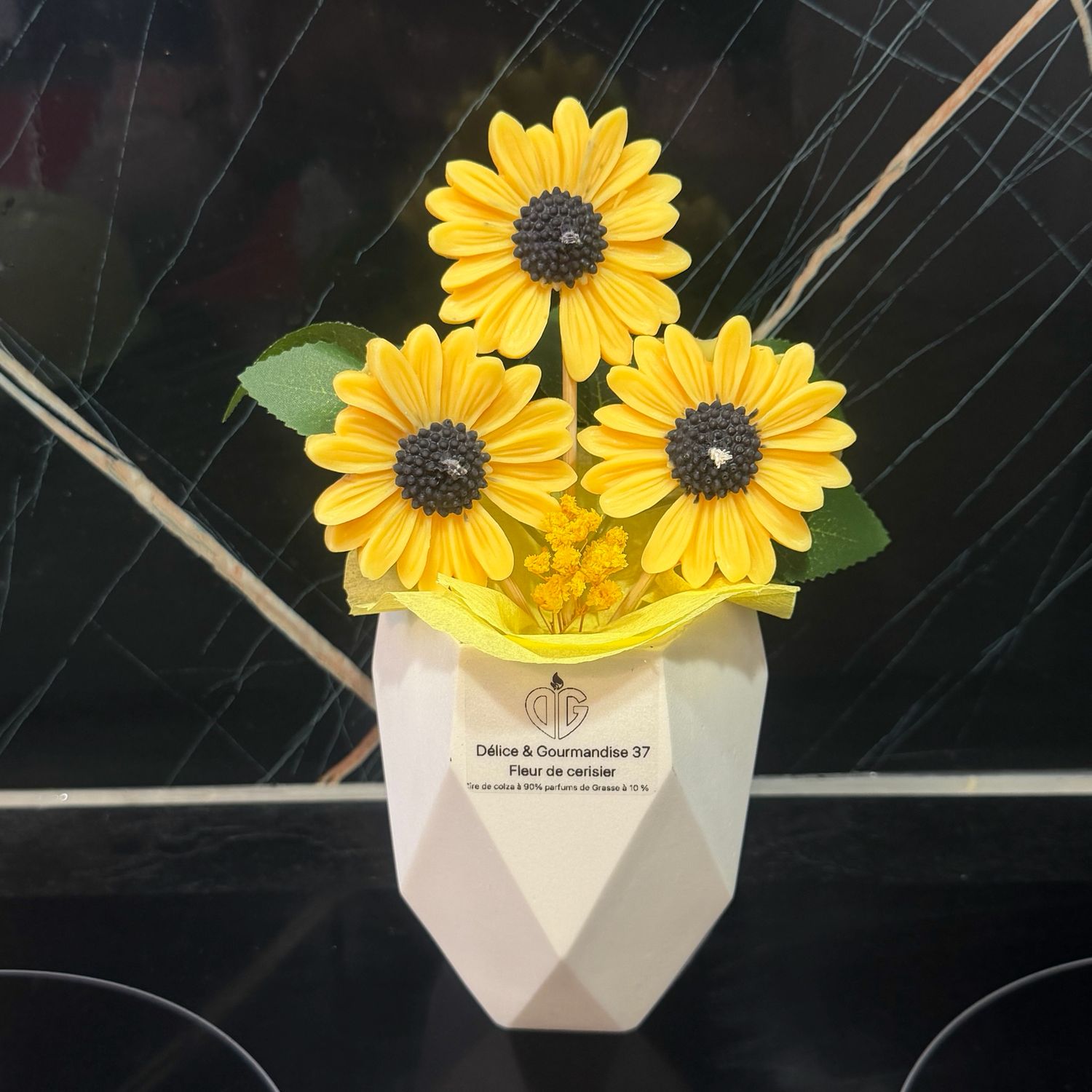 Bougie Bouquet tournesol 🌻