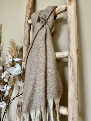 Sjaal taupe warm