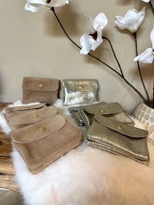 Portemonnee gold leather