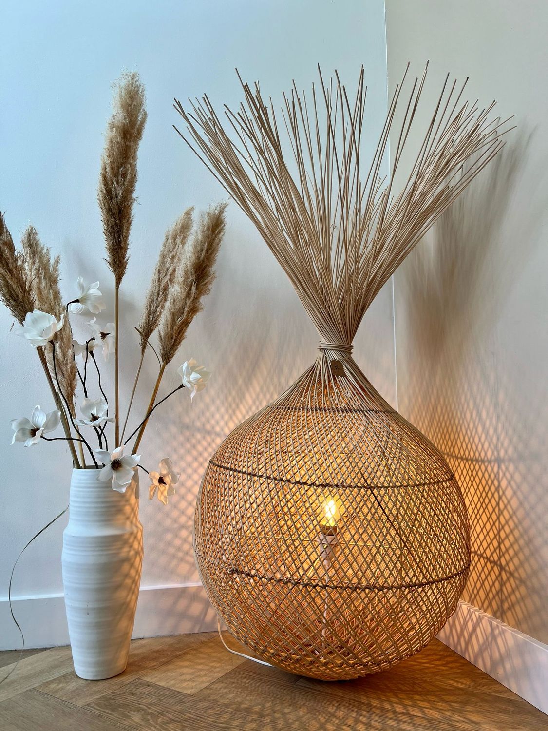 Staande lamp rotan