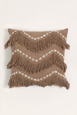 Boho kussen bruin schelp