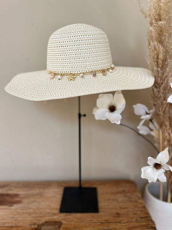 Zomer hoed off white