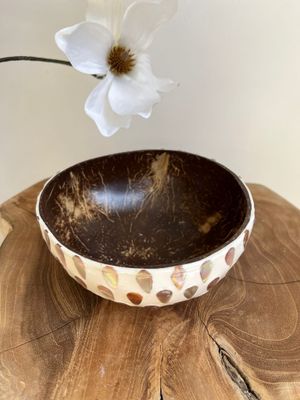 Bakje van Capiz schelp en kokosnoot