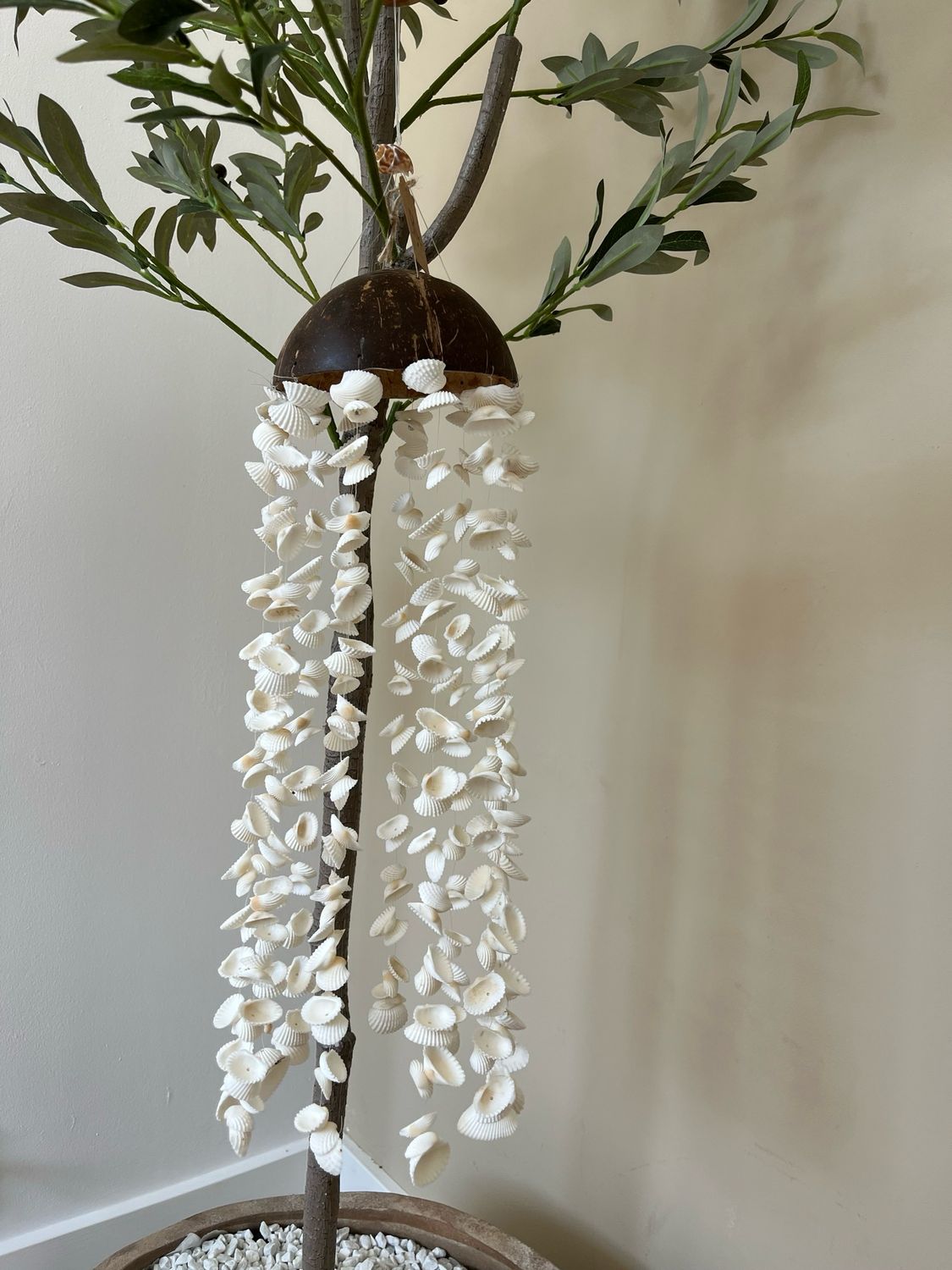 Schelpenhanger met kokosnoot