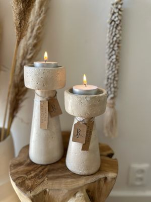 Kandelaar Travertine look S