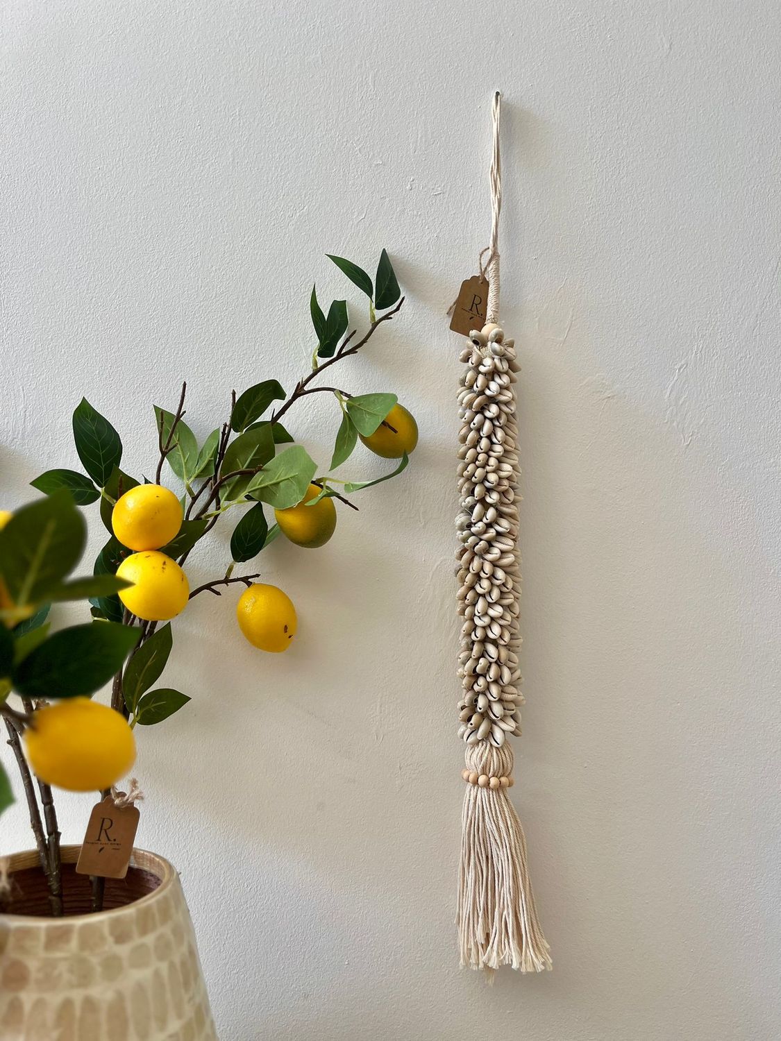 Beige schelpen tassel