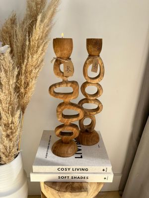 Mango houten kandelaar