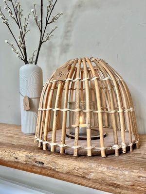 Bamboe windlicht