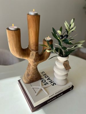 Mango hout kandelaar