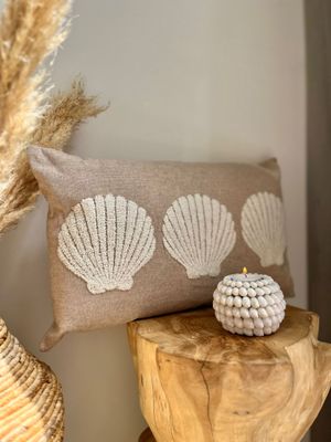 Kussen 3x shell linnen
