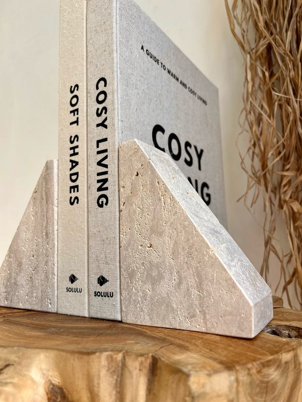Travertine boekensteun