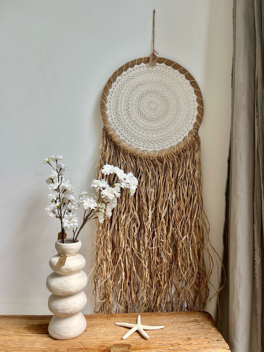 Zeegras/ macramé dromenvanger
