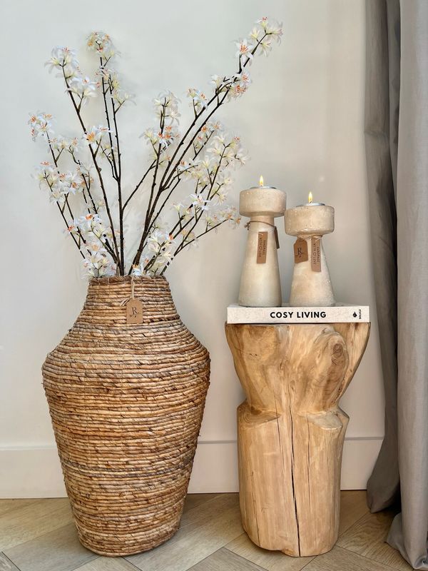 Kandelaar Travertine look maat M