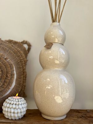 Bol vaas beige hoog