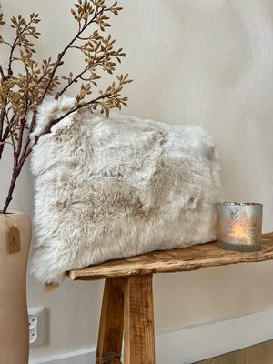 Kussen fluffy beige
