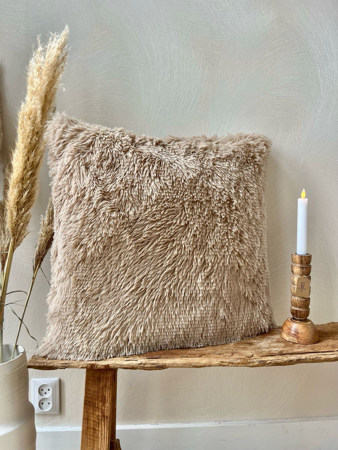Cozy kussen beige