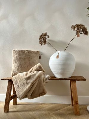 Cozy plaid beige