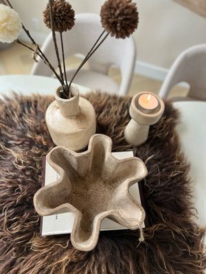 Organische schaal beige