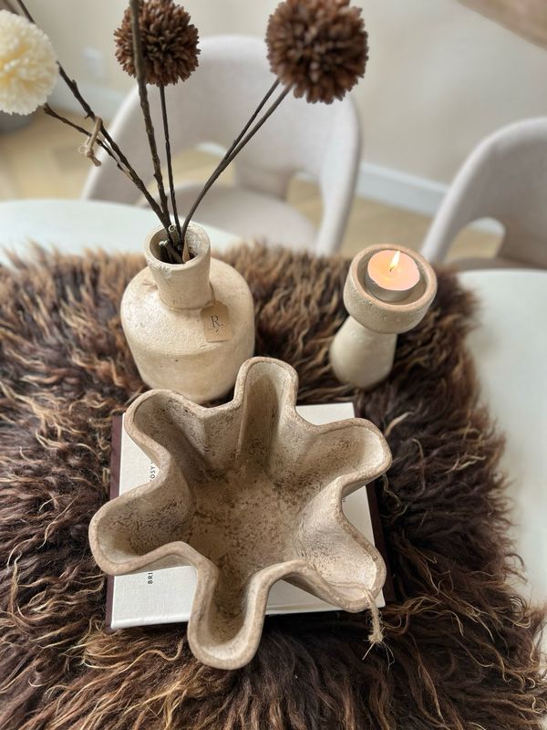 Organische schaal beige