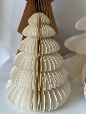 Kerstboom papier white small