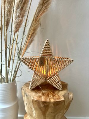Sisal ster windlicht