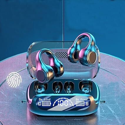 Bzdzmqm Ear Clip Wireless Earbuds Skeleton Conduction Headphones